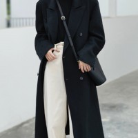 品牌冬装尾货 KATSURINA双面羊绒大衣 折扣女装