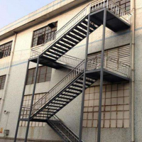 房山彩钢钢构工程厂家/福鑫腾达彩钢订做钢结构楼梯